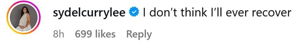 Sydel Curry-Lee commented on Ayesha Curry's birthday post for Riley Curry. (Photo: @ayeshacurry on IG)